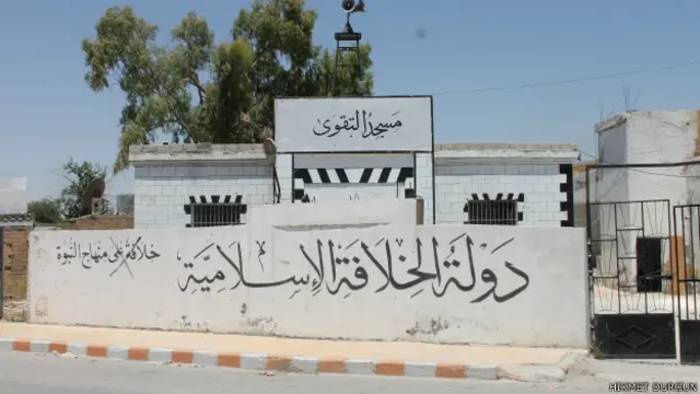 IŞİD'in 'zekat binası' olarak kullandığı bina.