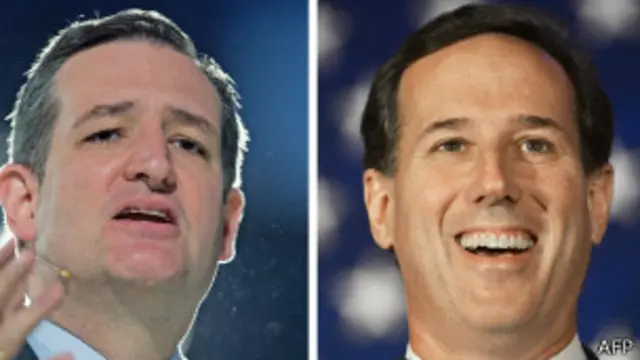 Ted Crus y Rick Santorum