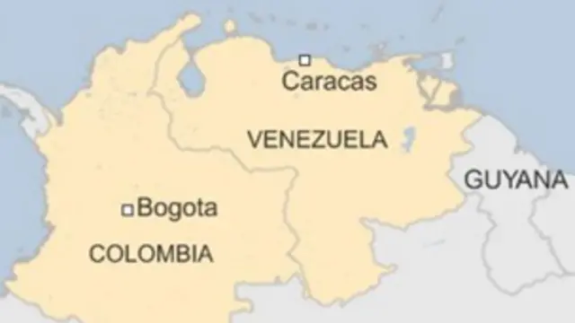 Mapa Colombia Venezuela