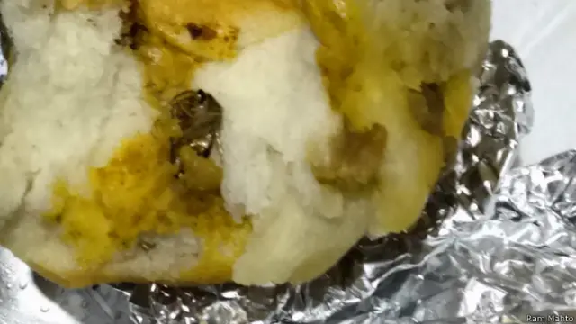 खाने में कॉकरोच