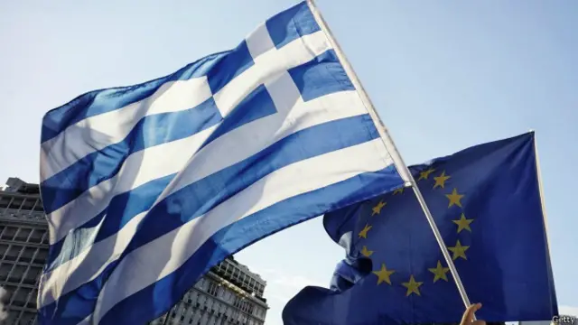 Greek and EU Flags