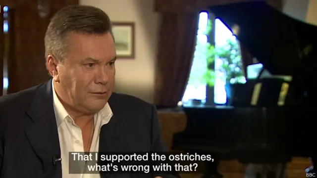 "Я поддерживал страусов, что в этом плохого"? - удивляется Янукович