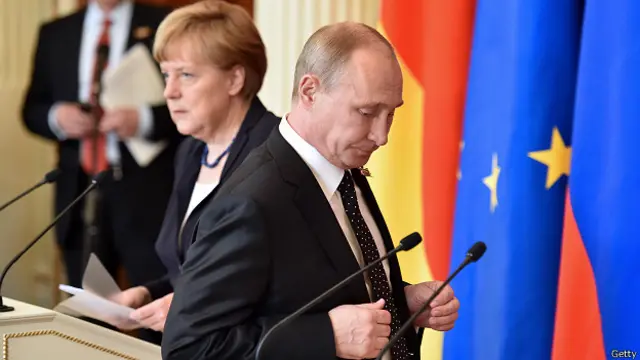 Ангела Маркель и Владимир Путин