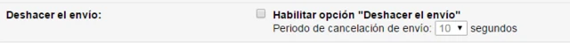 Deshacer el envío