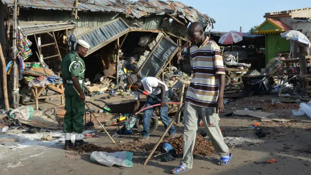 हमले के बाद का दृश्य