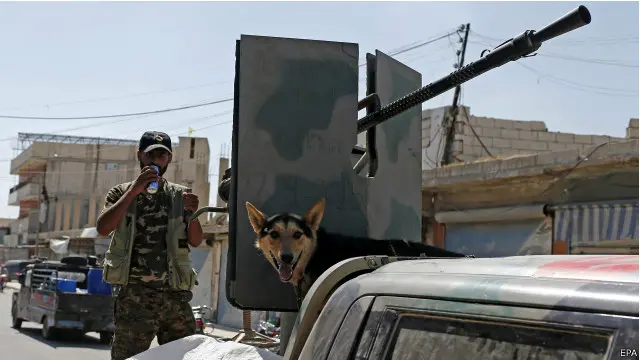 القوات الكردية تمكنت بدعم من جماعات معارضة محلية وضربات طائرات التحالف من استعادة بلدة عين عيسى القريبة من مدينة الرقة من قبضة تنظيم "الدولة الإسلامية".