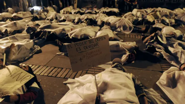 Protesta falsos positivos 2009 en Bogotá