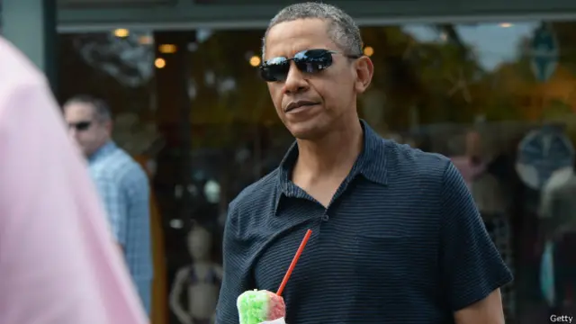 在夏威夷度假的奧巴馬