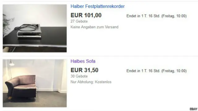 Виставлені на аукціон продукти