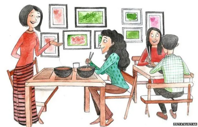 सोलो डाइनिंग स्केच