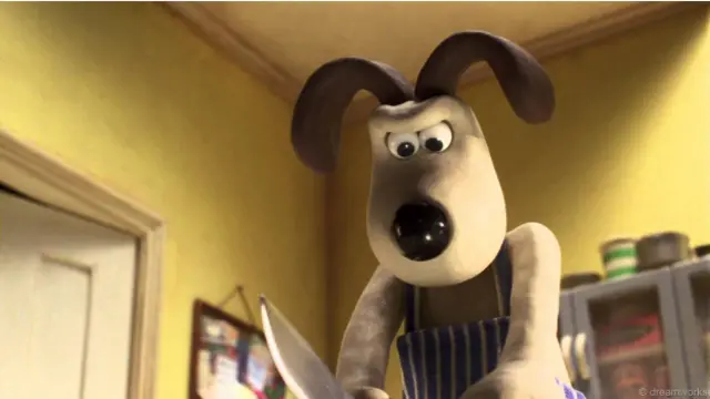 Escena de Wallace and Grommit