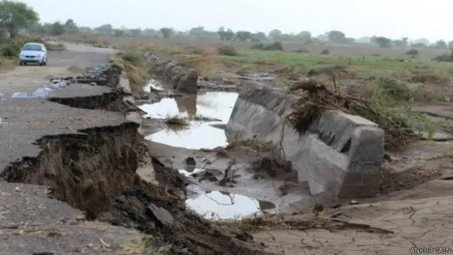 बाढ़ से सौराष्ट्र में नुकसान 
