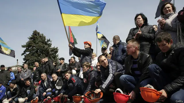 Акция шахтеров у Верховной рады