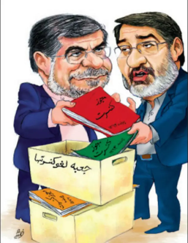 کارتون فرشید رجبعلی، قانون