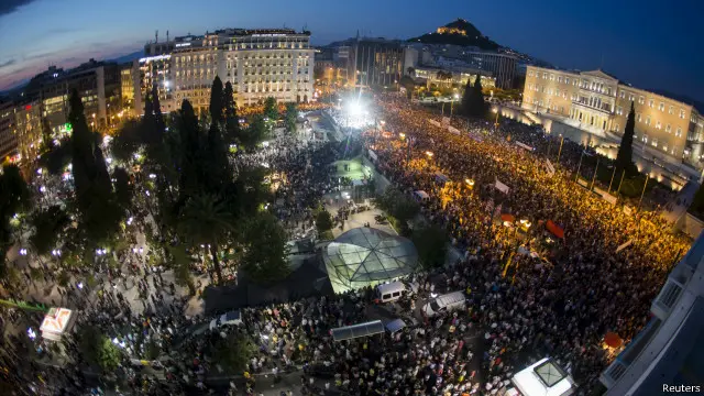 قال القادة الأوروبيون إن اليونانيين سيصوتون الأحد المقبل على البقاء في منطقة اليورو أو الخروج منها وليس على مقترحات الدائنين