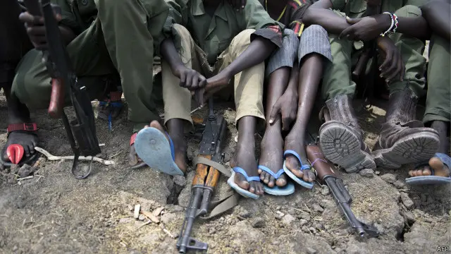 مقاتلون أطفال في جنوب السودان