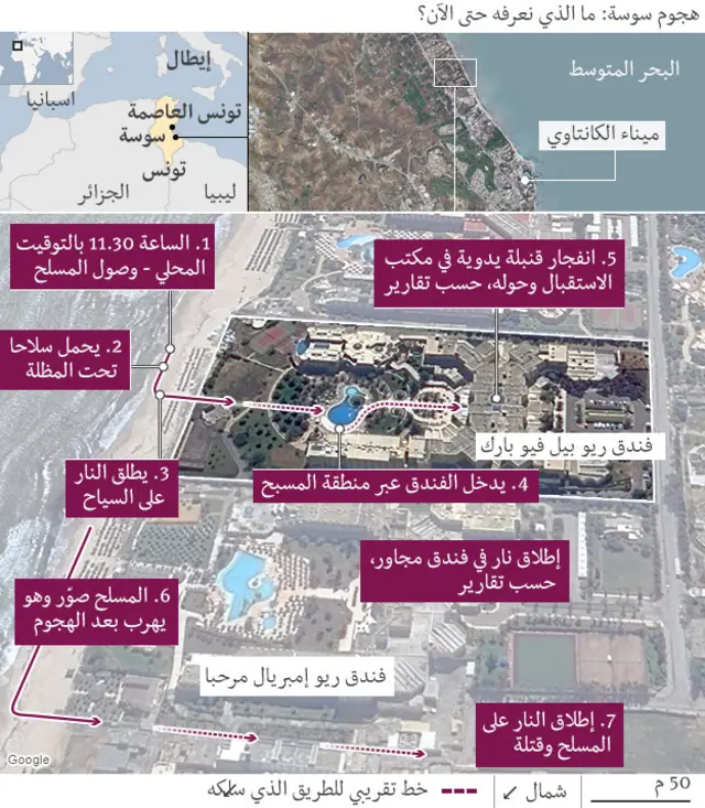 خارطة موقع الحادث ومجرياته
