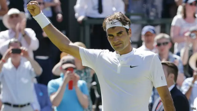 راجر فیڈرر نے پری کوارٹر فائنل میچ چھ دو، چھ دو اور چھ تین کے سکور سے جیتا