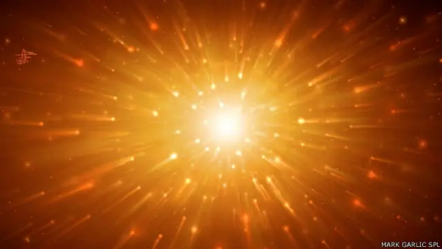 Ilustración del "Big Crunch" o Gran Implosión. 