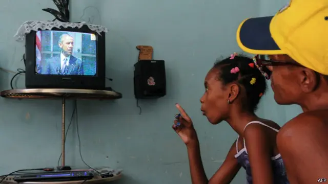 Người dân Cuba theo dõi bài phát biểu của Tổng thống Obama