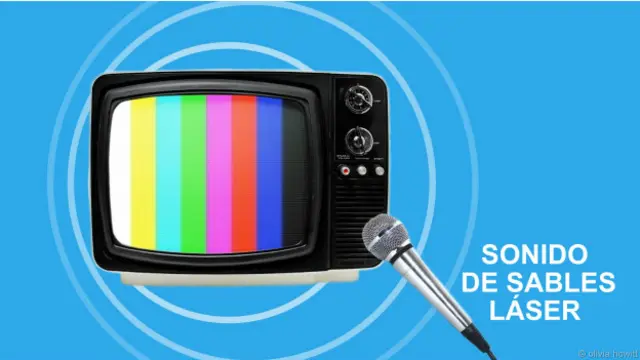 Montaje de televisor con micrófono