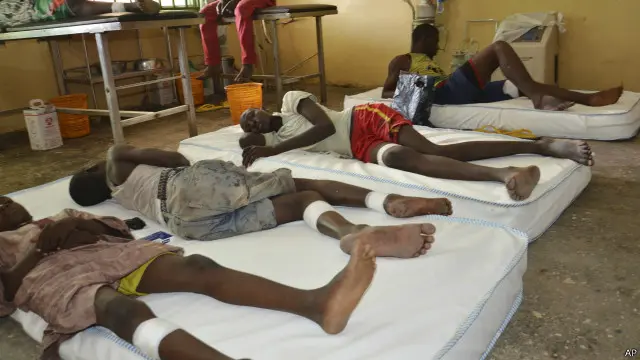 Korban serangan Boko Haram di Maiduguri, dekat Monguno