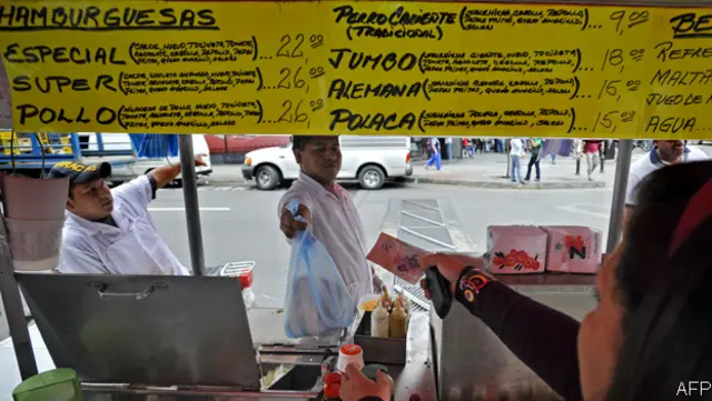 Barrito de hamburguesas en Caracas