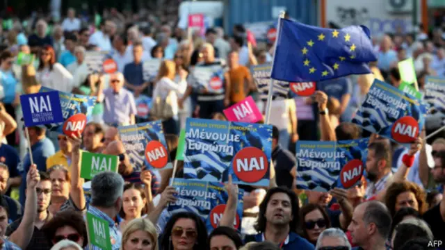 希腊赞成派和反对派两大阵营都试图在公投日之前能够获得更多的支持者