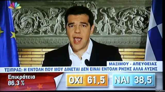 齐普拉斯在雅典发表电视演说（5/7/2015）