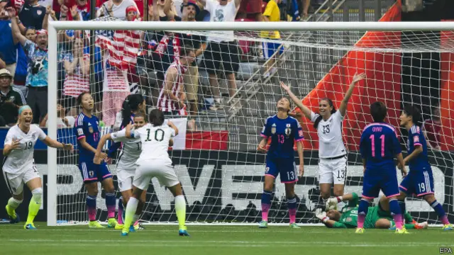 پہلے ہاف کے اختتام پر امریکہ کو دو کے مقابلے میں چار گول کی برتری حاصل تھی