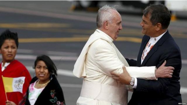 Папа римский и президента Корреа