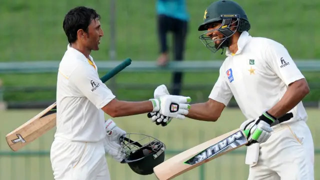 یونس اور شان نے پاکستان کی جانب سے چوتھی اننگز میں کسی بھی وکٹ کے لیے سب سے بڑی شراکت قائم کی