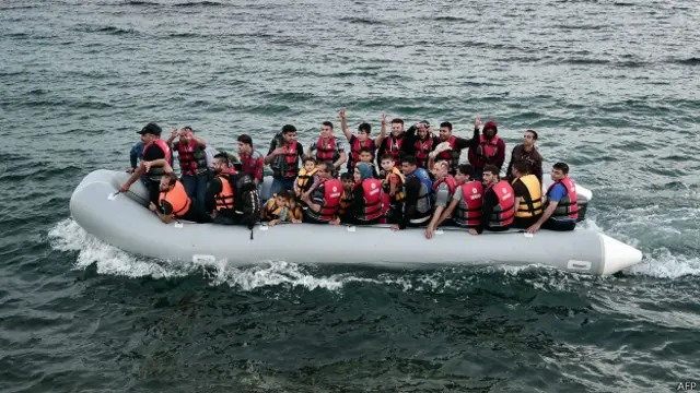 Лодка с мигрантами