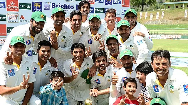 کرکٹ کے عالمی ادارے کے مطابق پاکستان کی کرکٹ ٹیم اس فہرست میں تیسرے نمبر پر ہے۔
پاکستان کے 24 ٹیسٹ میچوں میں 101 پوائنٹس ہیں