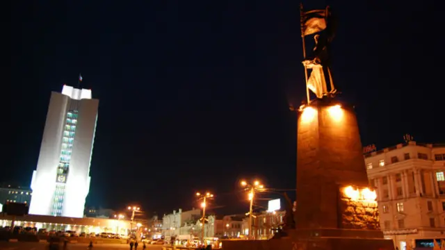 海参崴的市中心广场