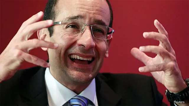 Marcelo Odebrecht, presidente de la constructora brasileña Odebrecht, habla durante una entrevista en Lima en 2013.