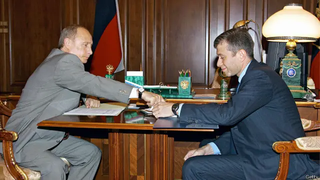 Putin, Abramoviç'le birlikte.