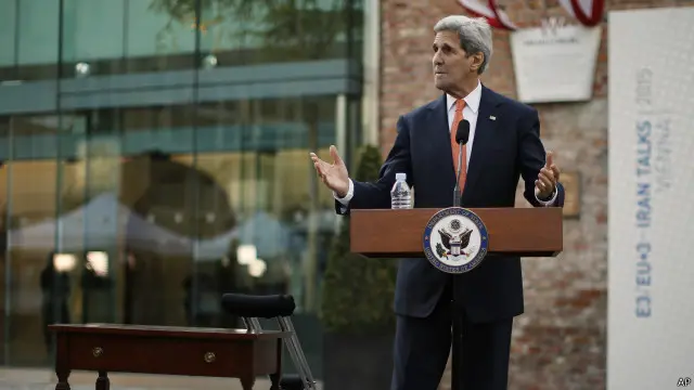 克里在维也纳讲话