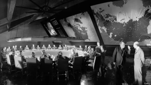Filmando una escena de Dr Strangelove