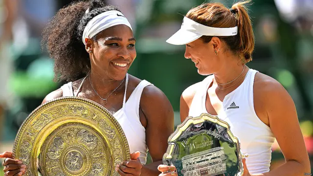 سپین کی گاربین موگوروزا نے میچ کے شروع میں چار دو کی برتری حاصل کرکے ٹاپ سیڈ کو قدرے پریشان کر دیا تھا۔