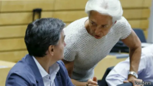 Christine Lagarde y Euclides Tsakalotos