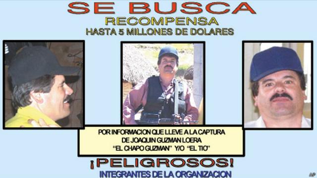 Poster de búsqueda de El Chapo Guzmán