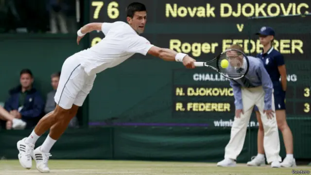 德约科维奇在比赛中