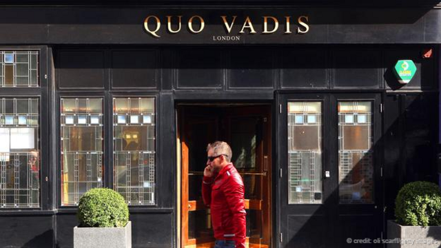 伦敦苏活区（Soho）的 Quo Vadis 餐厅 (图片来源：Oli Scarff/Getty Images）
