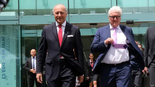 Фабиус и Штайнмайер на переговорах в Вене