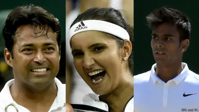 लिएंडर पेस, सानिया मिर्ज़ा, सुमित नागल 