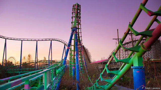 El parque Six Flags está siendo utilizado para rodajes de películas y series de televisión.