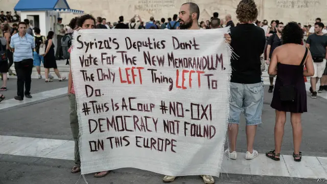 Demonstrasi terjadi di parlemen Yunani dan serikat buruh mengancam mogok