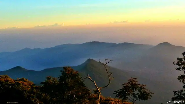 9. Matahari terbit di Surya Kencana, Gunung Gede, Bogor. Foto diambil oleh Vivi Trisnavia.