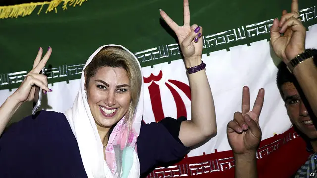 الإيرانيون خرجوا في شوارع طهران للاحتفال بالاتفاق 